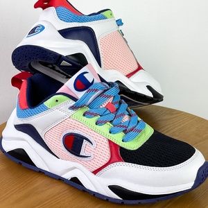 Champion 93 Eighteen SP Block Leather chunky soul sneakers - NEW - size 9